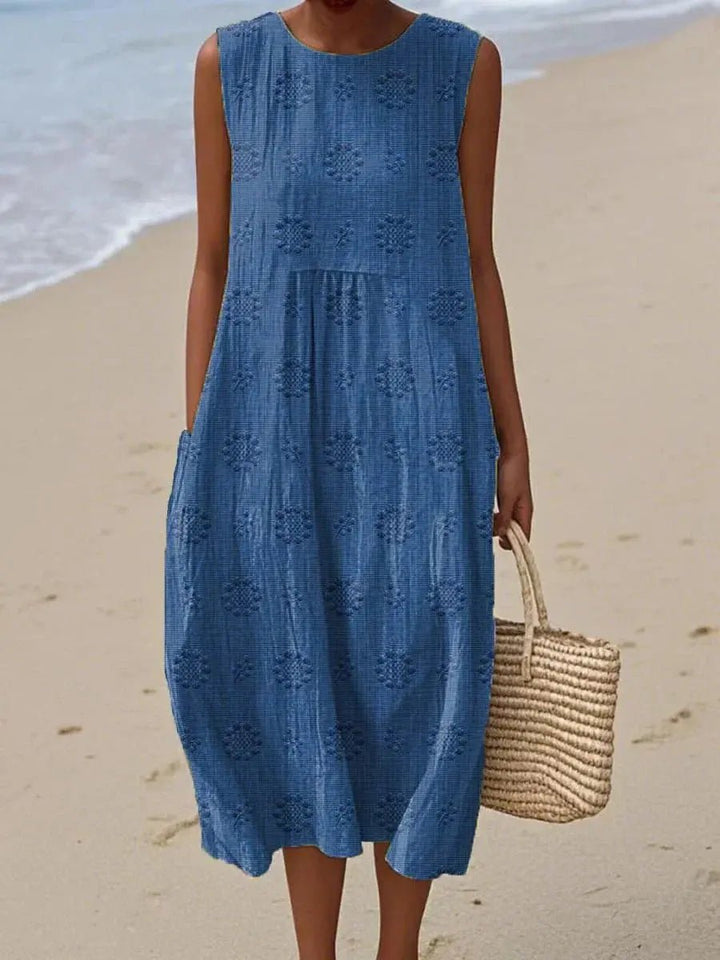 Clara | Sleeveless Embroidered Summer Dress - Benjamin New York