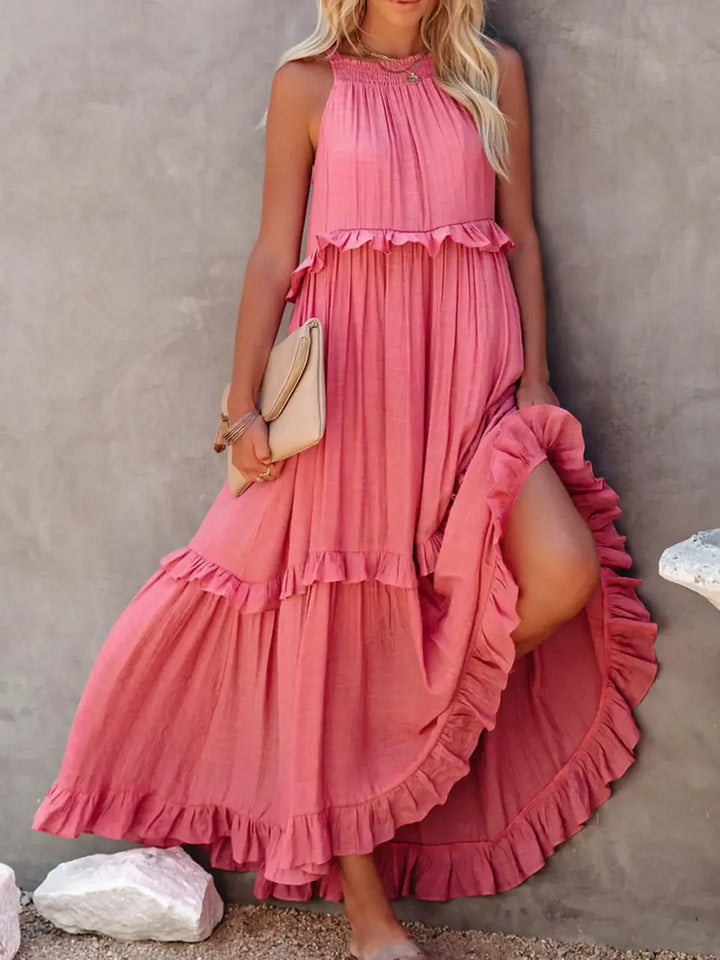 Madelyn | Boho Ruffle Maxi Dress - Benjamin New York