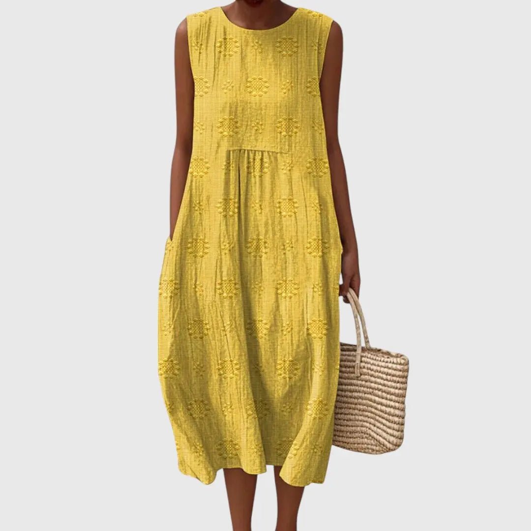Callie | Olive Grove Sleeveless Midi Dress - Benjamin New York