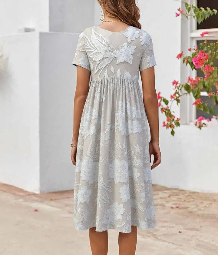 Lana | Elegant Soft - Floral Maxi Dress - Benjamin New York