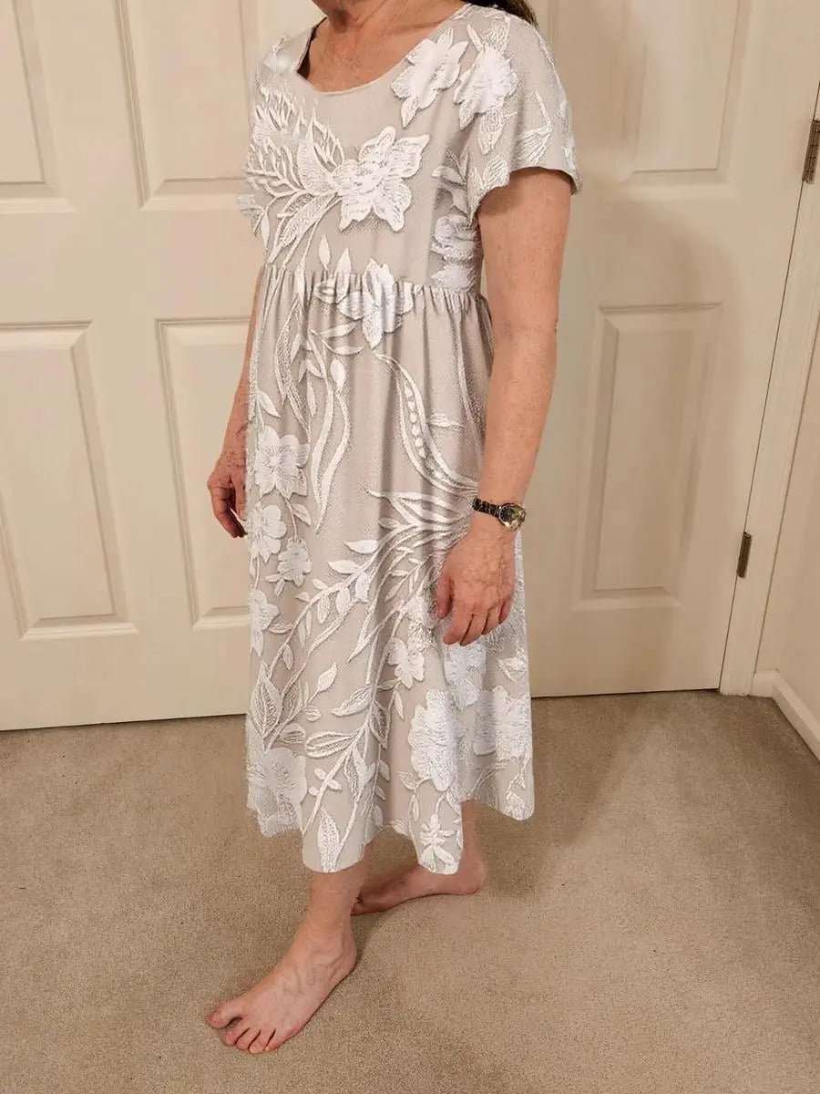 Lana | Elegant Soft - Floral Maxi Dress - Benjamin New York