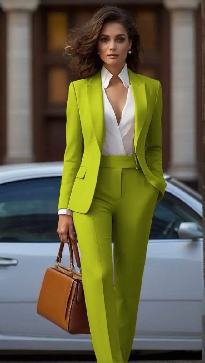 Brooke | Blush Tailored Power Suit - Benjamin New York
