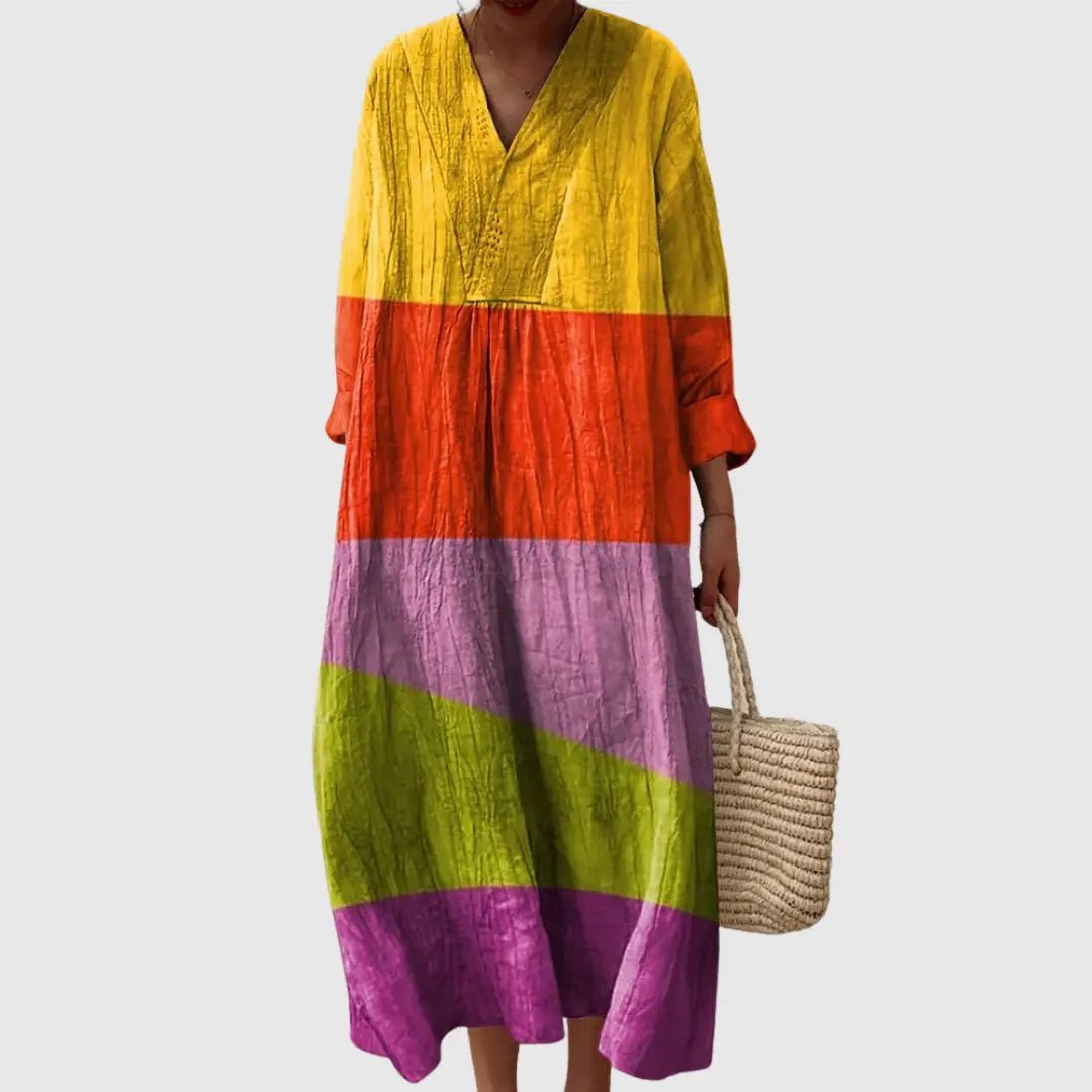 Esme | Sunset Stripe Oversized Maxi Dress - Benjamin New York