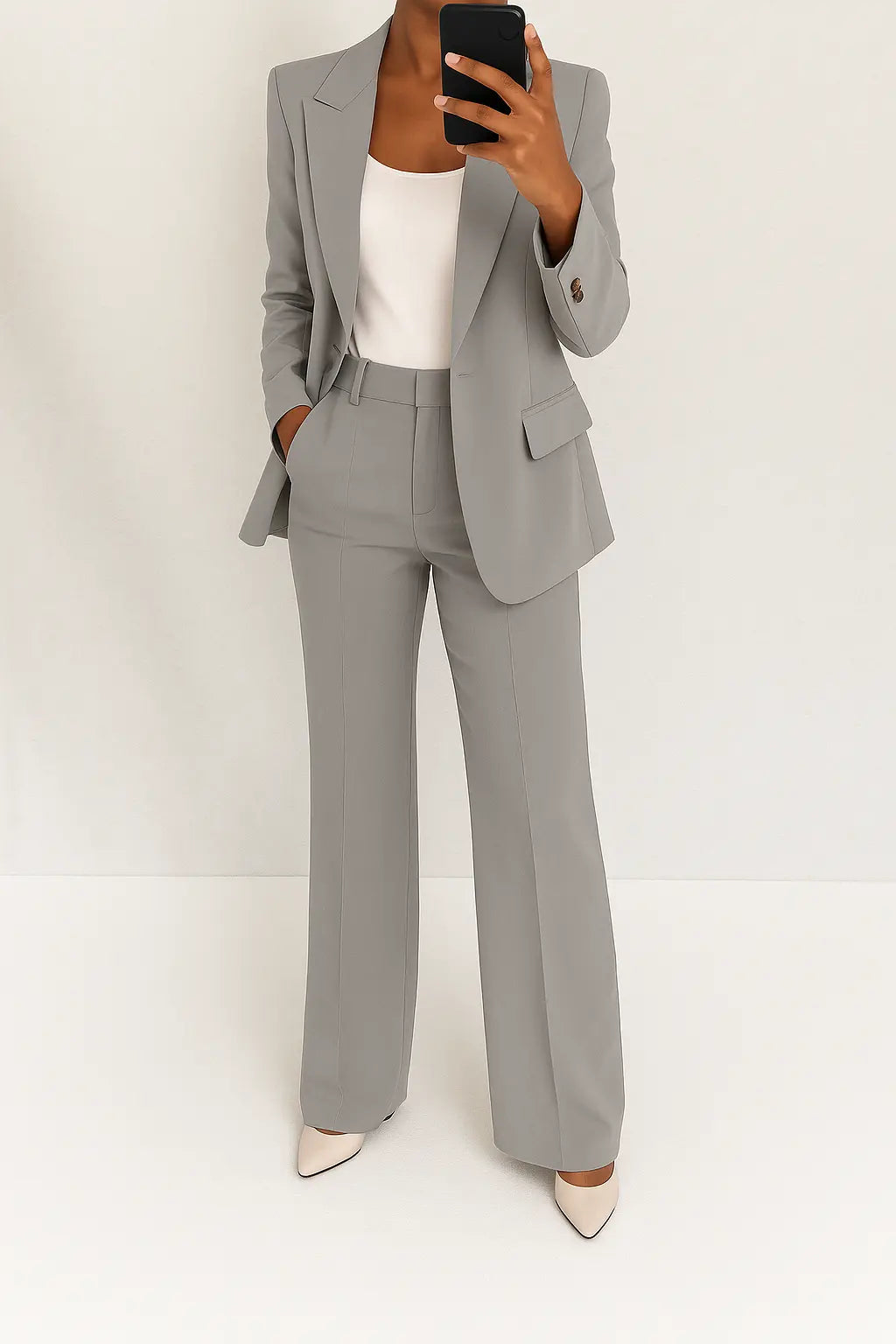 Isla | Tailored Blue Power Suit Set - Benjamin New York