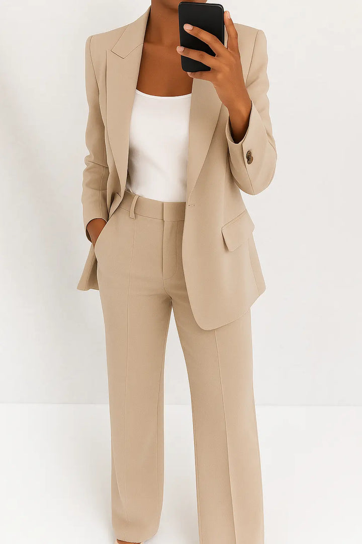 Isla | Tailored Blue Power Suit Set - Benjamin New York