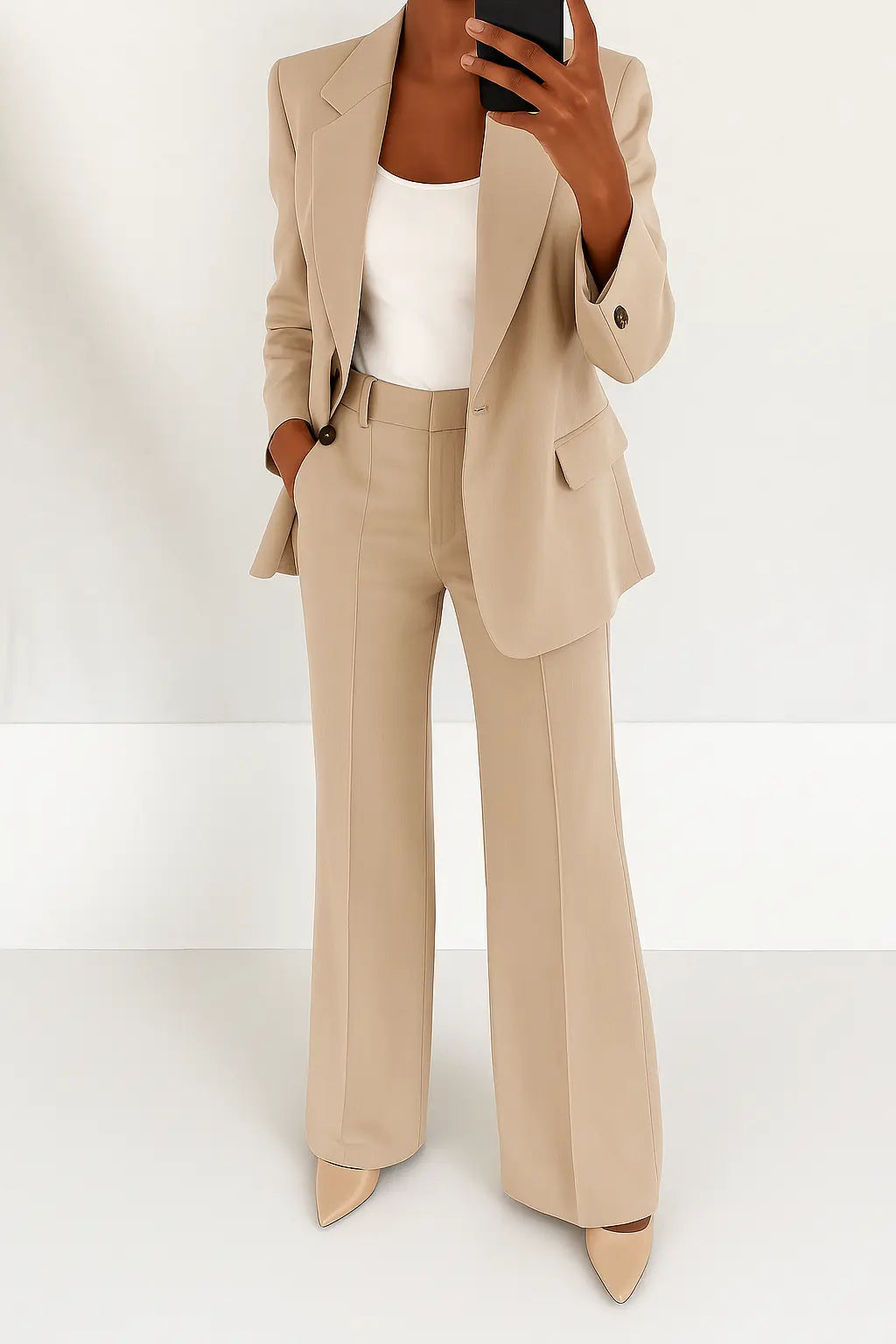 Isla | Tailored Blue Power Suit Set - Benjamin New York