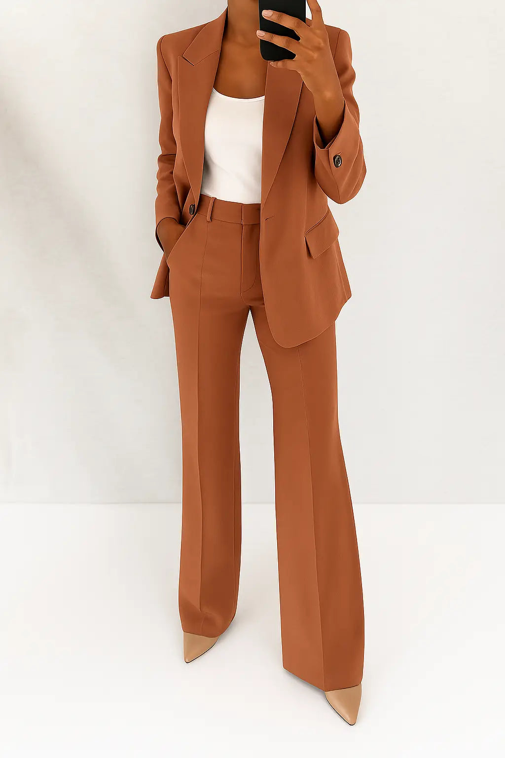 Isla | Tailored Blue Power Suit Set - Benjamin New York