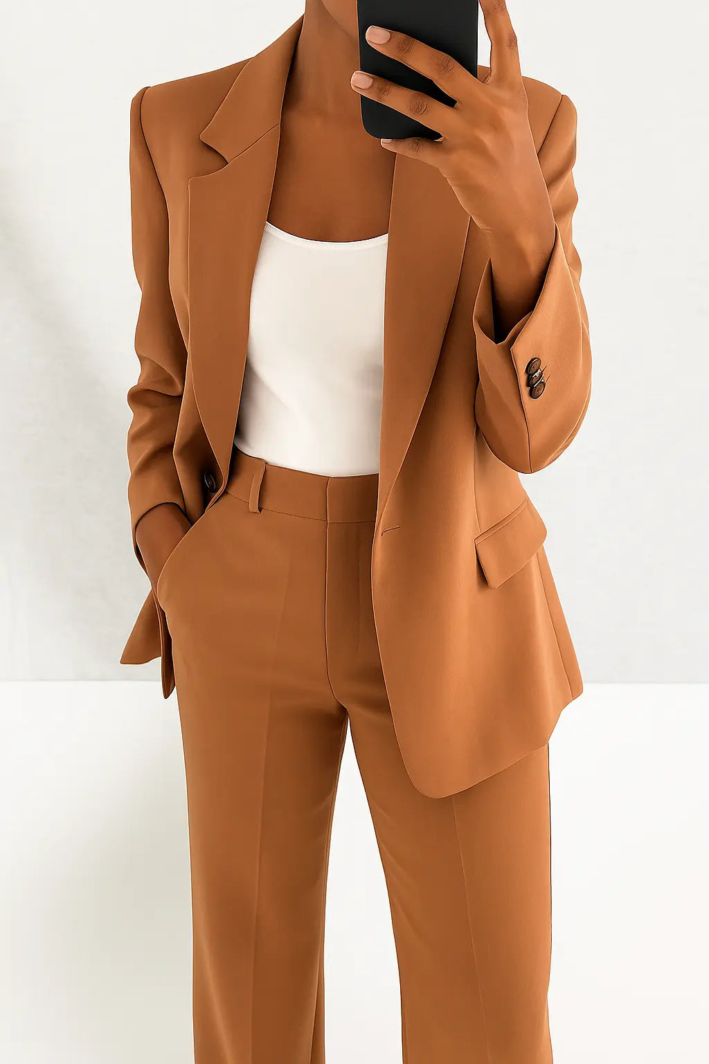 Isla | Tailored Blue Power Suit Set - Benjamin New York