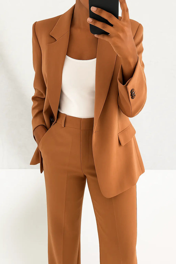 Isla | Tailored Blue Power Suit Set - Benjamin New York