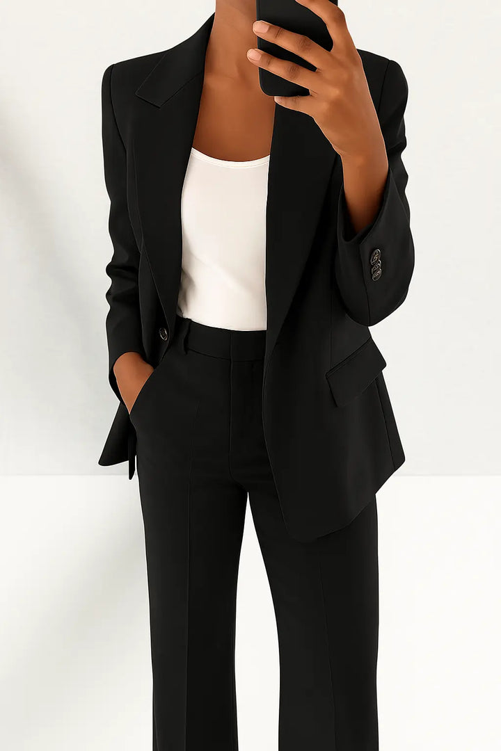 Isla | Tailored Blue Power Suit Set - Benjamin New York