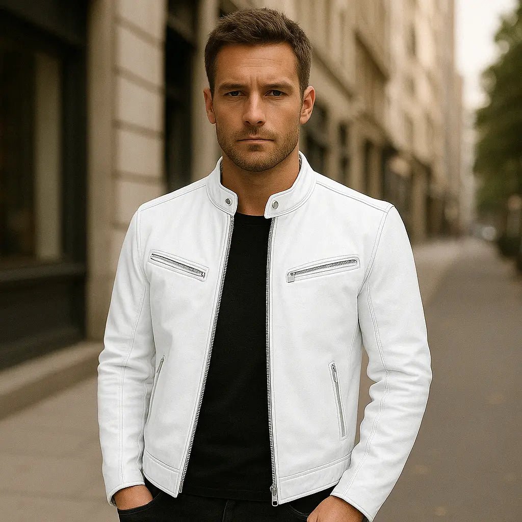 Victor | Casual Leather Jacket: Timeless Design and Comfort - Benjamin New York