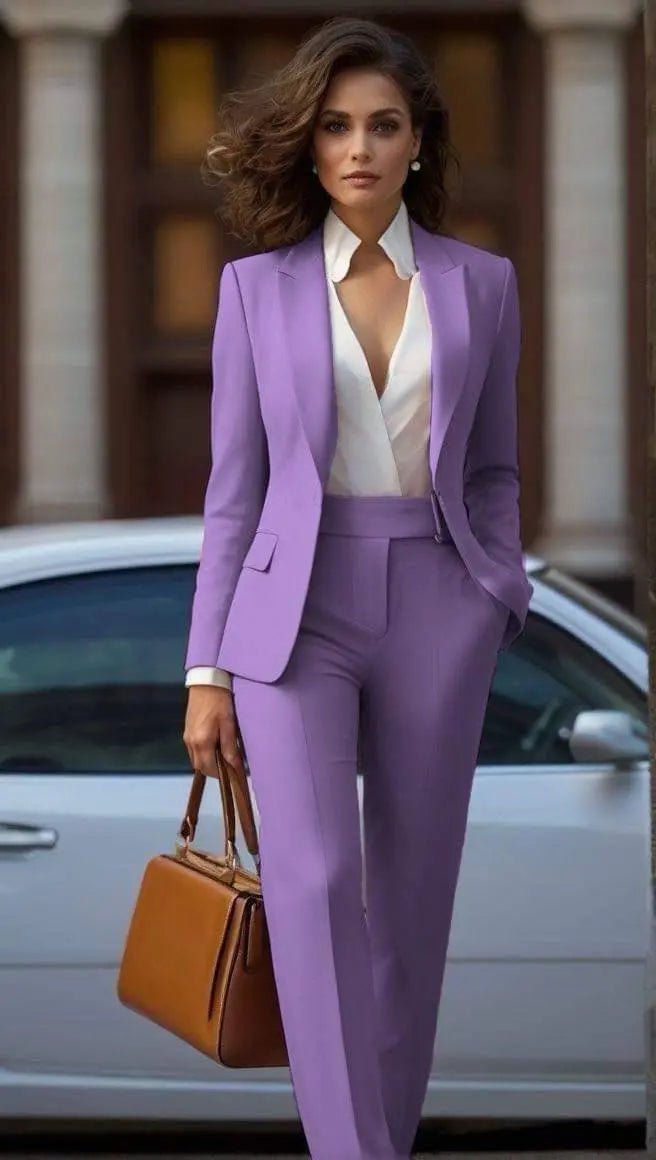Brooke | Blush Tailored Power Suit - Benjamin New York