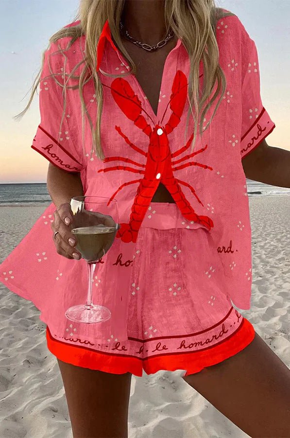 Florence | Coral Linen Co‑ord - Benjamin New York