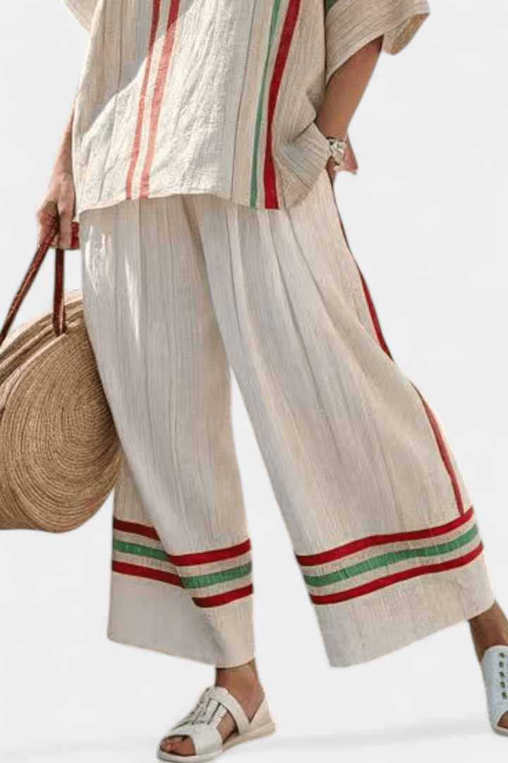 Truvane | Comfortable Boho Print Blouse & Loose - Fit Pants - Benjamin New York
