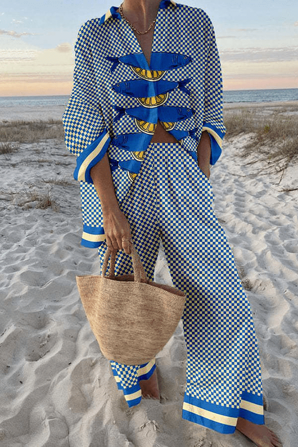 Fleur | Sardine & Lemon Linen Set - Benjamin New York