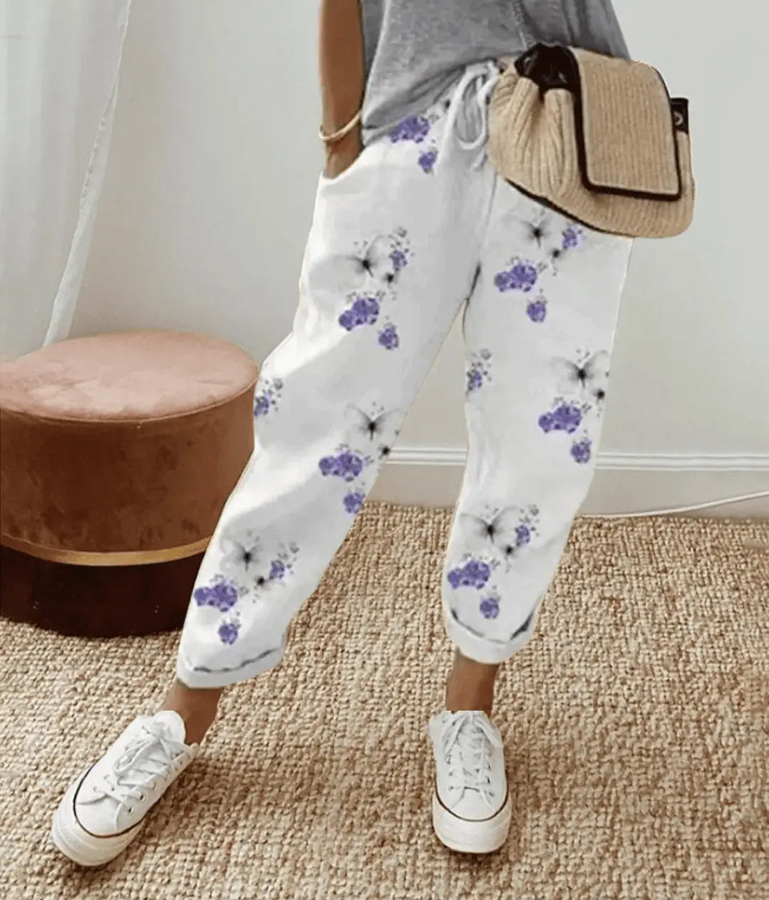 Marlowe | Abstract Lounge - Print Cotton Pants - Benjamin New York