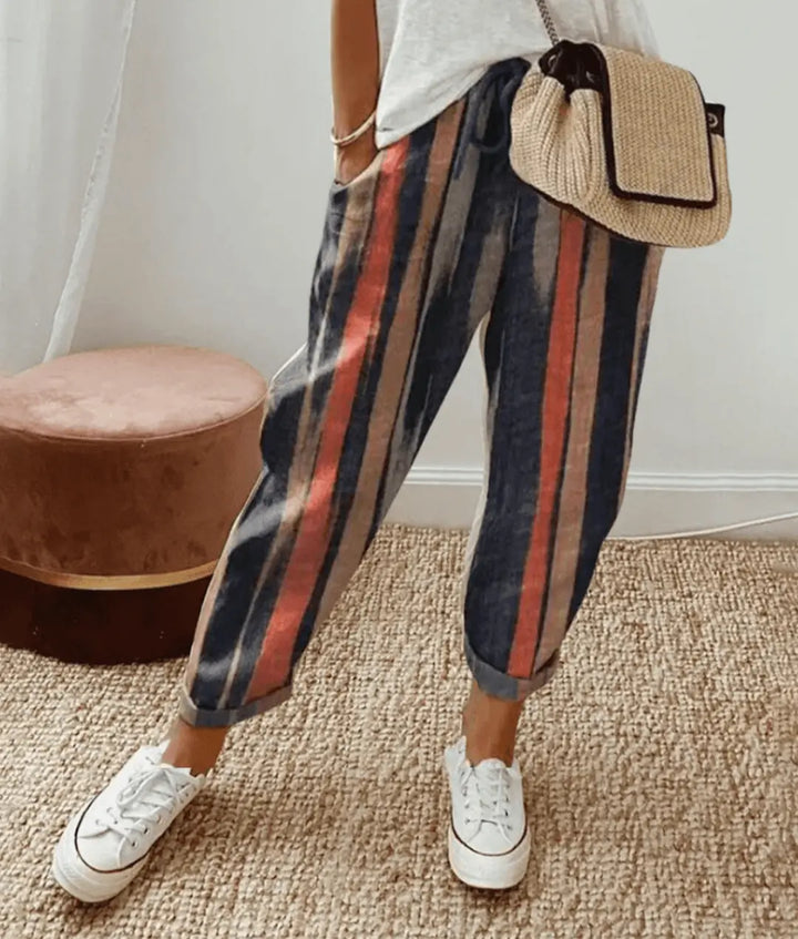 Marlowe | Abstract Lounge - Print Cotton Pants - Benjamin New York