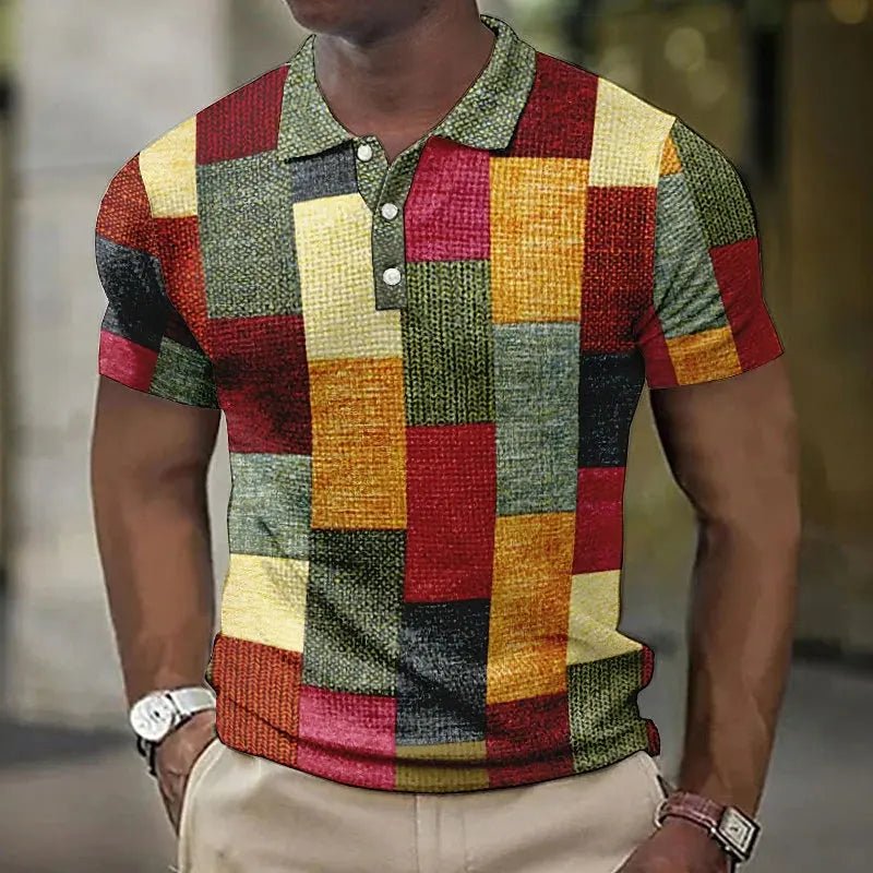 Hymie | Modern Color Patterned Polo Shirt - Benjamin New York