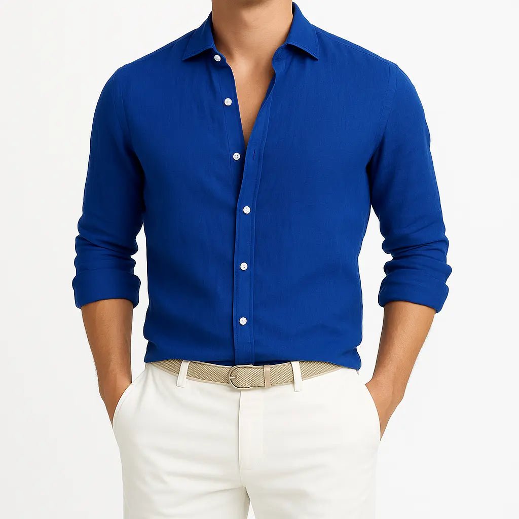 Primo | Cozy Long Sleeve Roll - Up Shirt - Benjamin New York