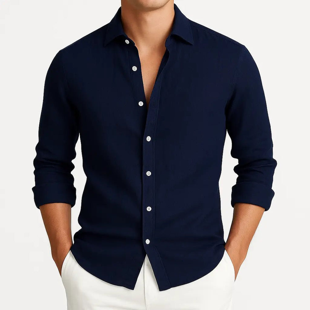 Primo | Cozy Long Sleeve Roll - Up Shirt - Benjamin New York