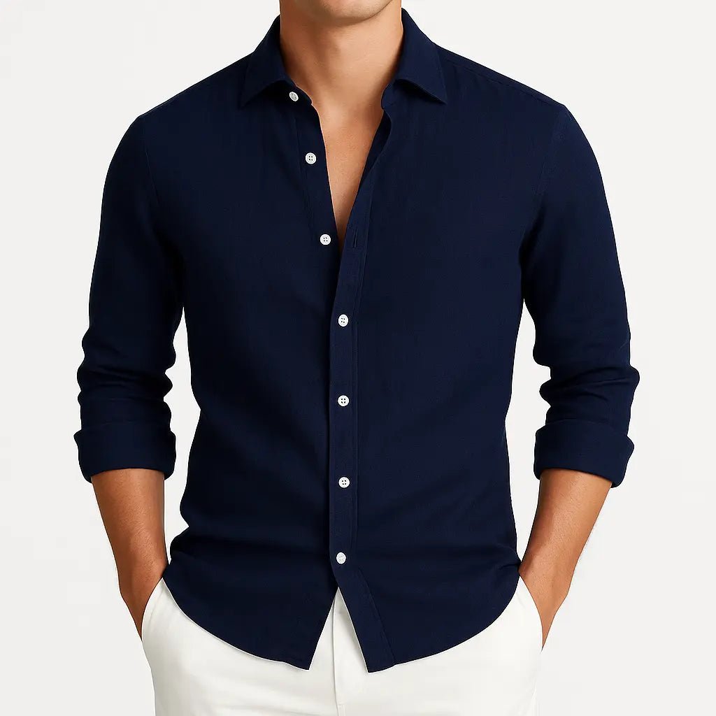 Primo | Cozy Long Sleeve Roll - Up Shirt - Benjamin New York
