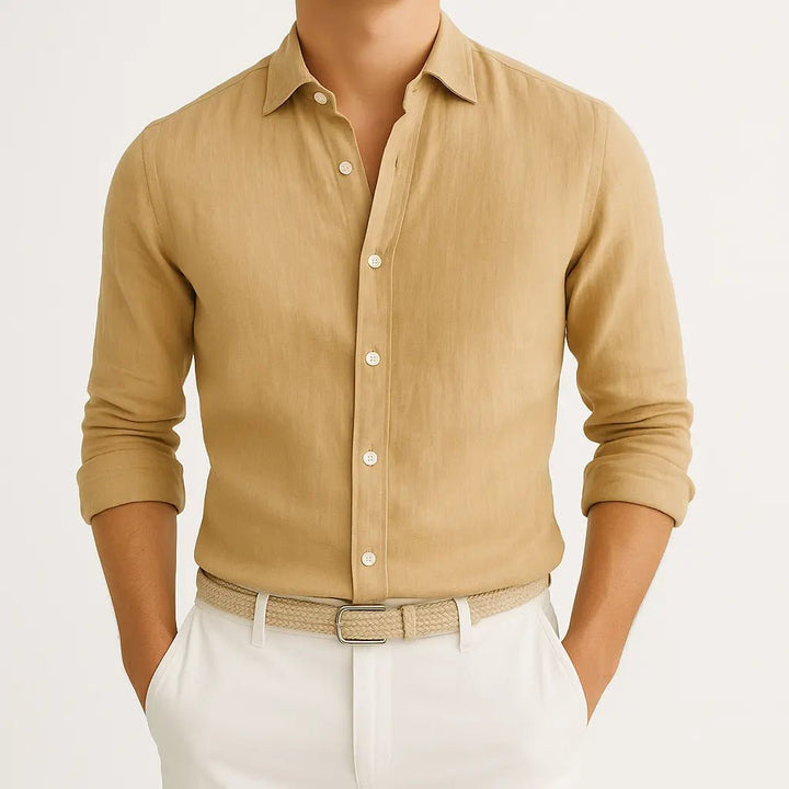 Primo | Cozy Long Sleeve Roll - Up Shirt - Benjamin New York