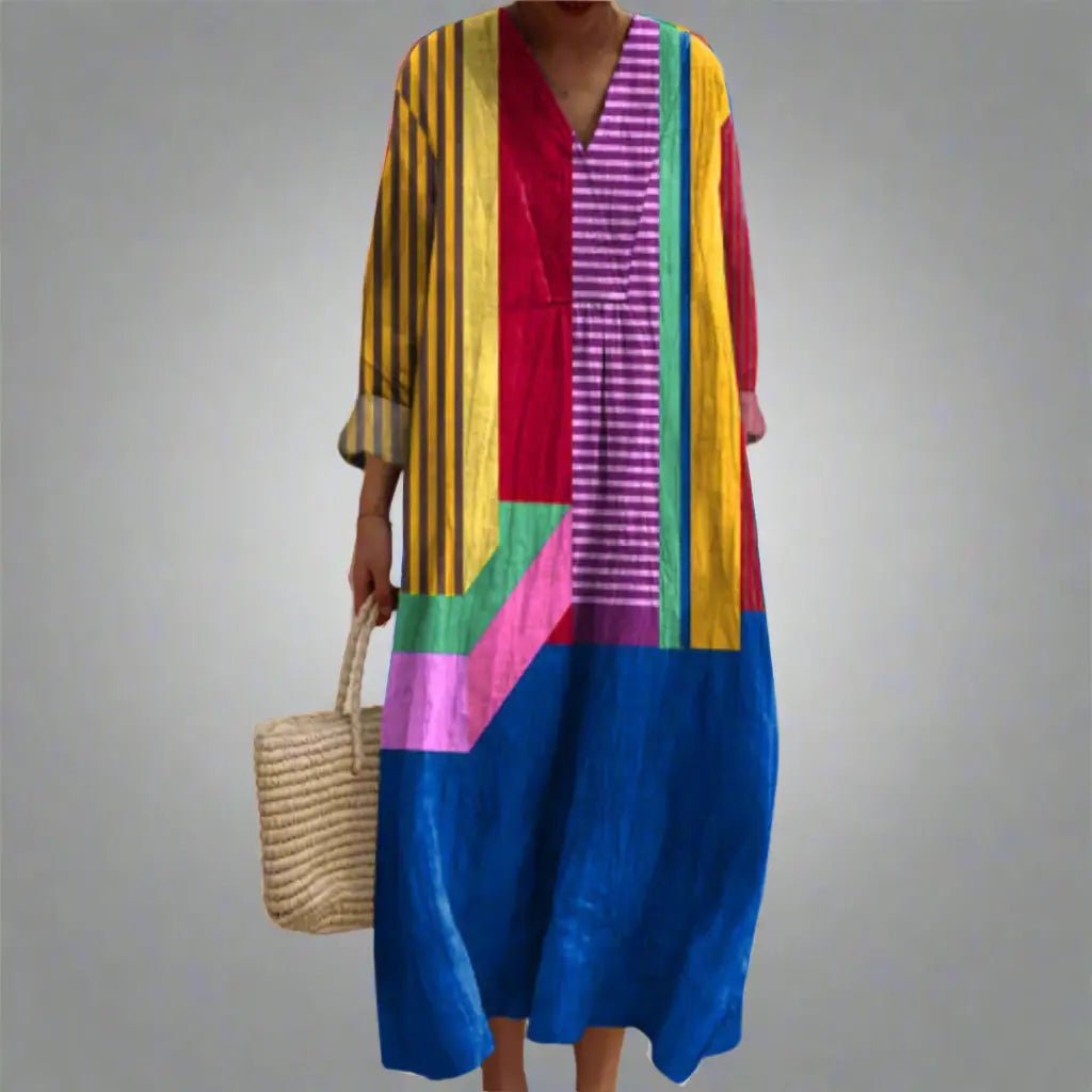 Ruth | Colour Block Breezy Maxi Dress - Benjamin New York