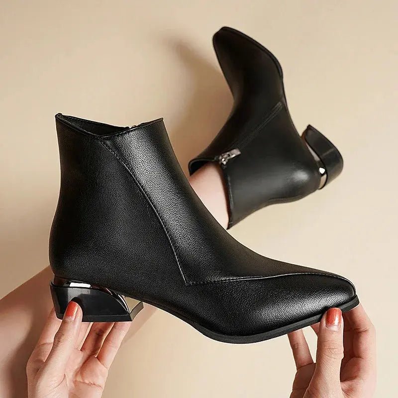 Chloe™| Valencia Leather Ankle Boots - Benjamin New York