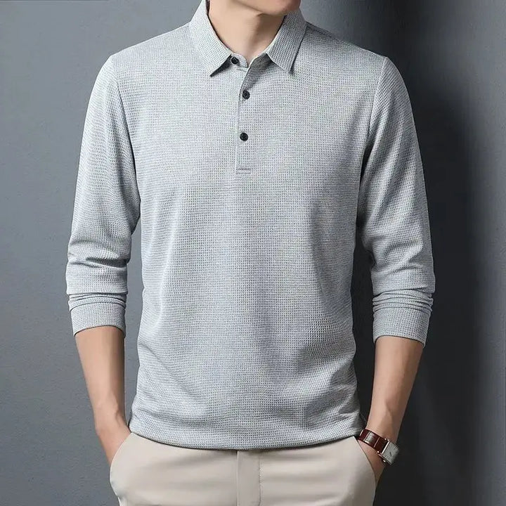 Sean | Casual Waffle Polo Shirt - Benjamin New York
