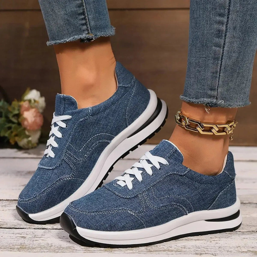 Chloe™| Denim Sneakers - Benjamin New York
