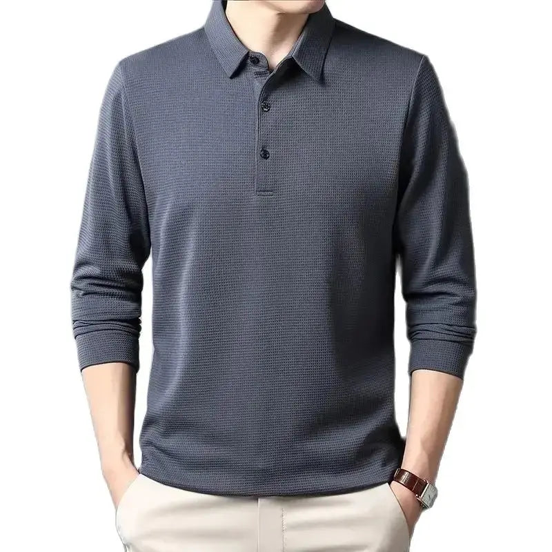Sean | Casual Waffle Polo Shirt - Benjamin New York