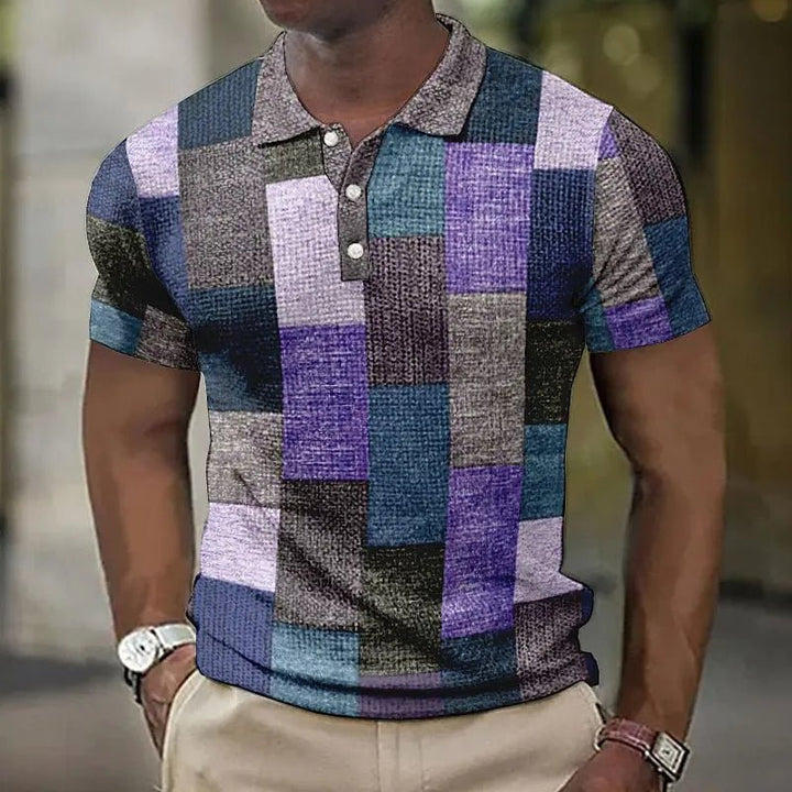 Hymie | Modern Color Patterned Polo Shirt - Benjamin New York