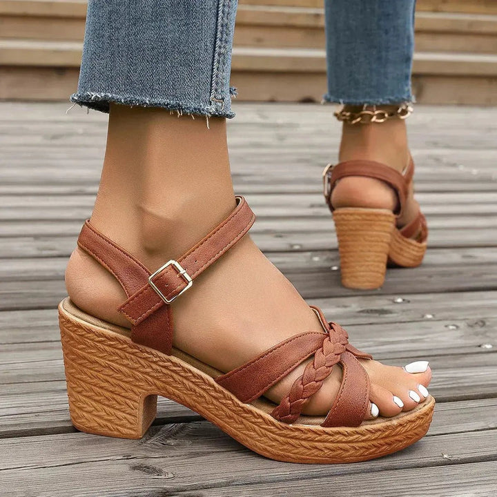Chloe™| Orthopedic Mid Heel Sandals - Benjamin New York