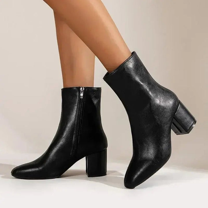 Chloe™| Liana Leather Ankle Boots - Benjamin New York