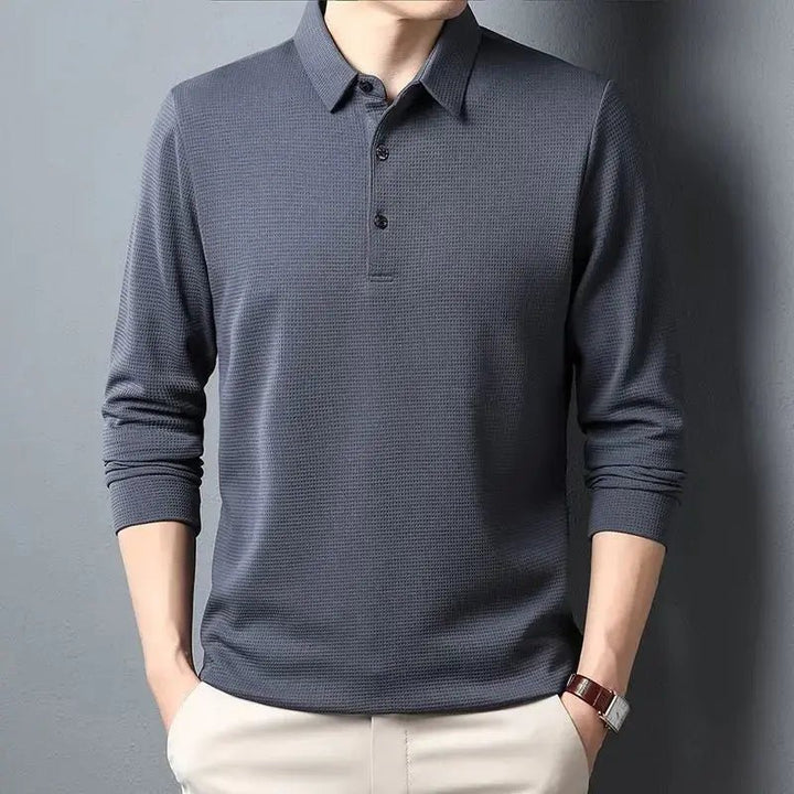 Sean | Casual Waffle Polo Shirt - Benjamin New York