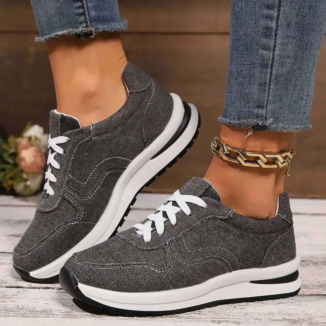 Chloe™| Denim Sneakers - Benjamin New York