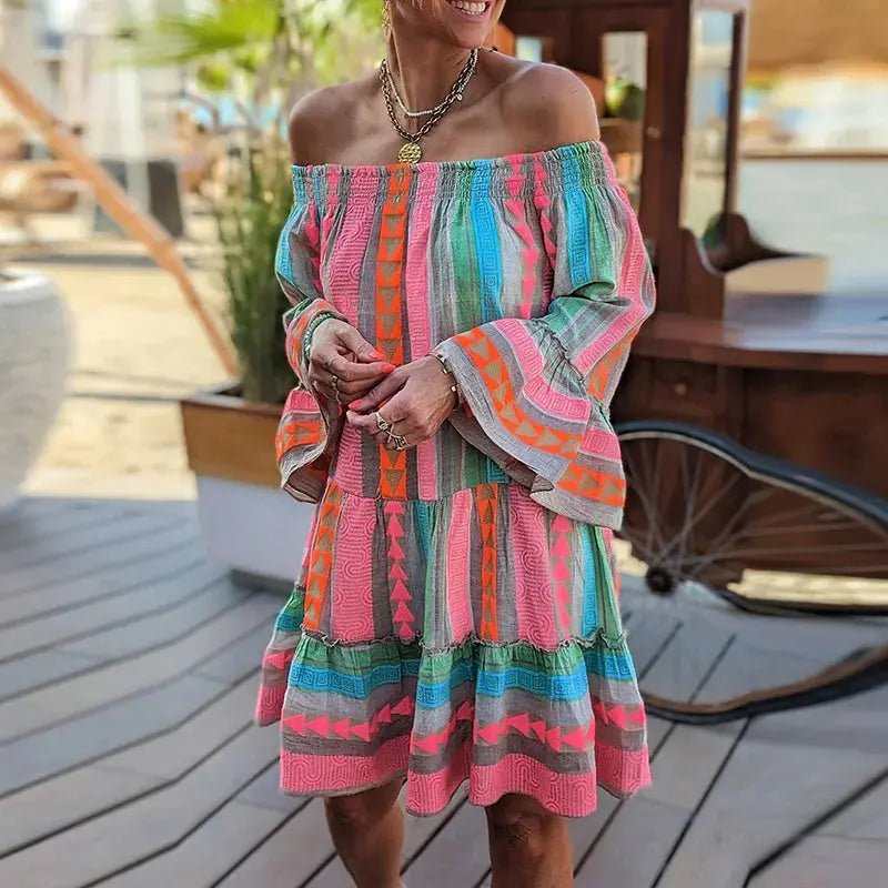 Isla | Boho Breeze Off - Shoulder Dress - Benjamin New York