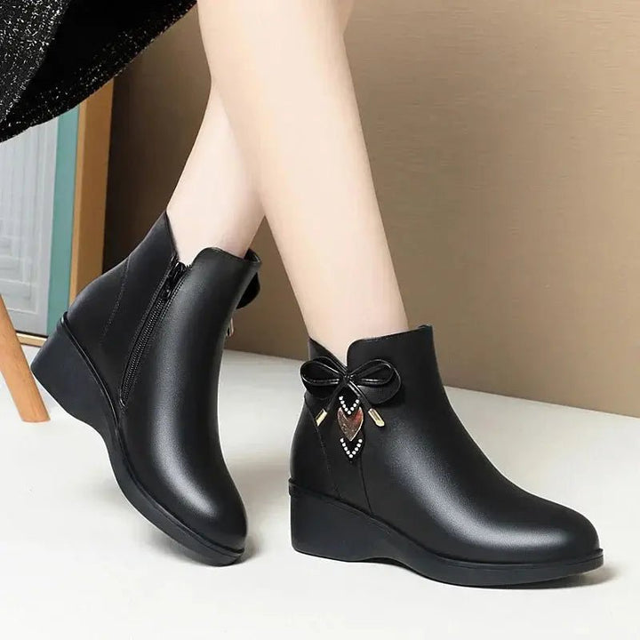 Chloe™| Elowen Leather Ankle Boots - Benjamin New York