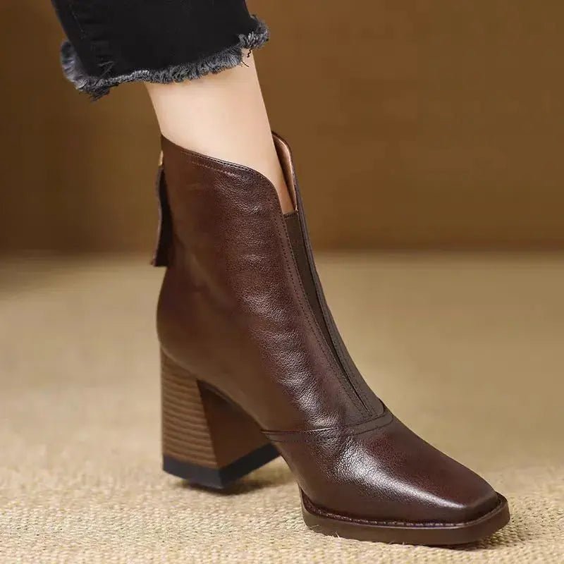 Chloe™| Everly Leather Ankle Boots - Benjamin New York