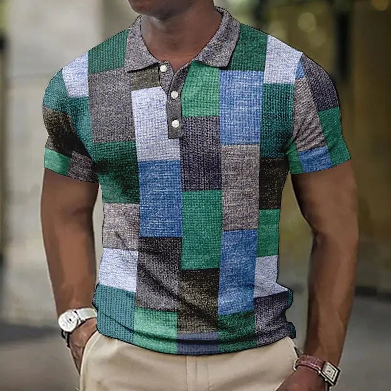 Hymie | Modern Color Patterned Polo Shirt - Benjamin New York