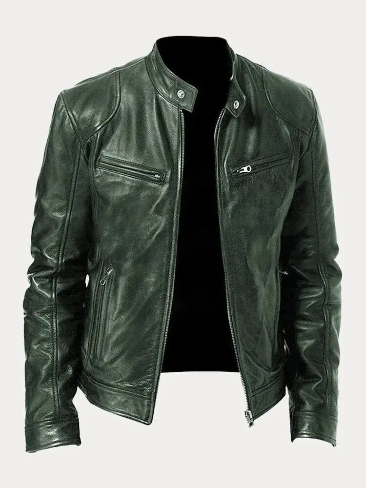 Victor | Casual Leather Jacket: Timeless Design and Comfort - Benjamin New York