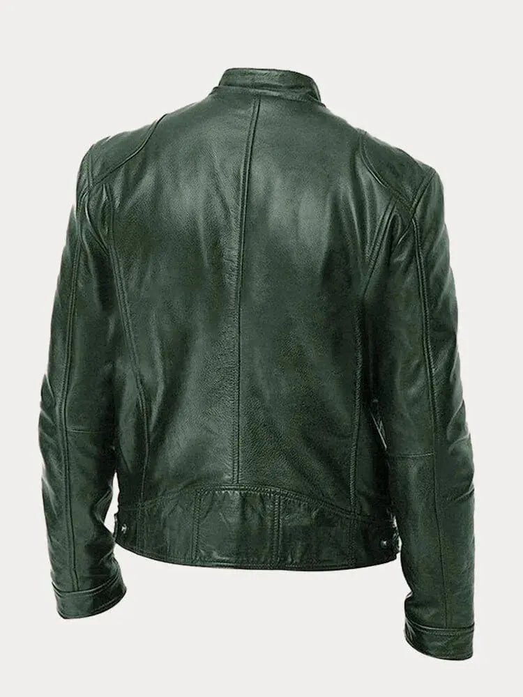 Victor | Casual Leather Jacket: Timeless Design and Comfort - Benjamin New York