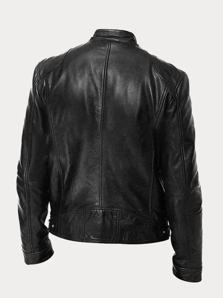 Victor | Casual Leather Jacket: Timeless Design and Comfort - Benjamin New York