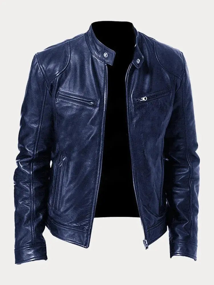 Victor | Casual Leather Jacket: Timeless Design and Comfort - Benjamin New York