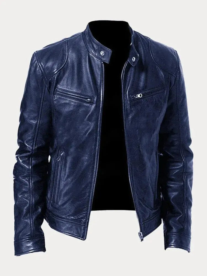 Victor | Casual Leather Jacket: Timeless Design and Comfort - Benjamin New York