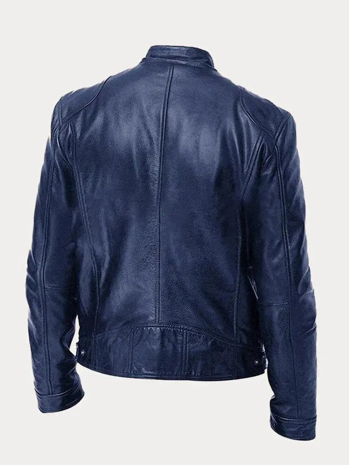 Victor | Casual Leather Jacket: Timeless Design and Comfort - Benjamin New York
