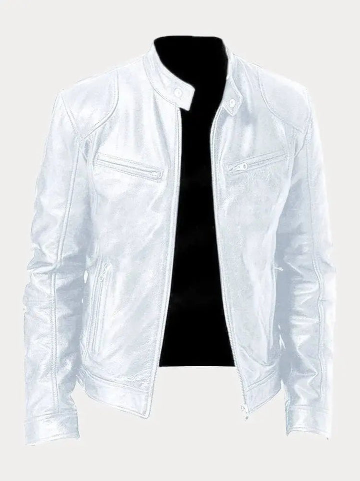 Victor | Casual Leather Jacket: Timeless Design and Comfort - Benjamin New York