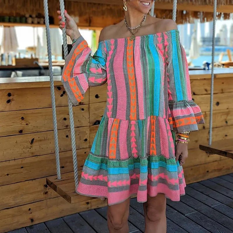 Isla | Boho Breeze Off - Shoulder Dress - Benjamin New York