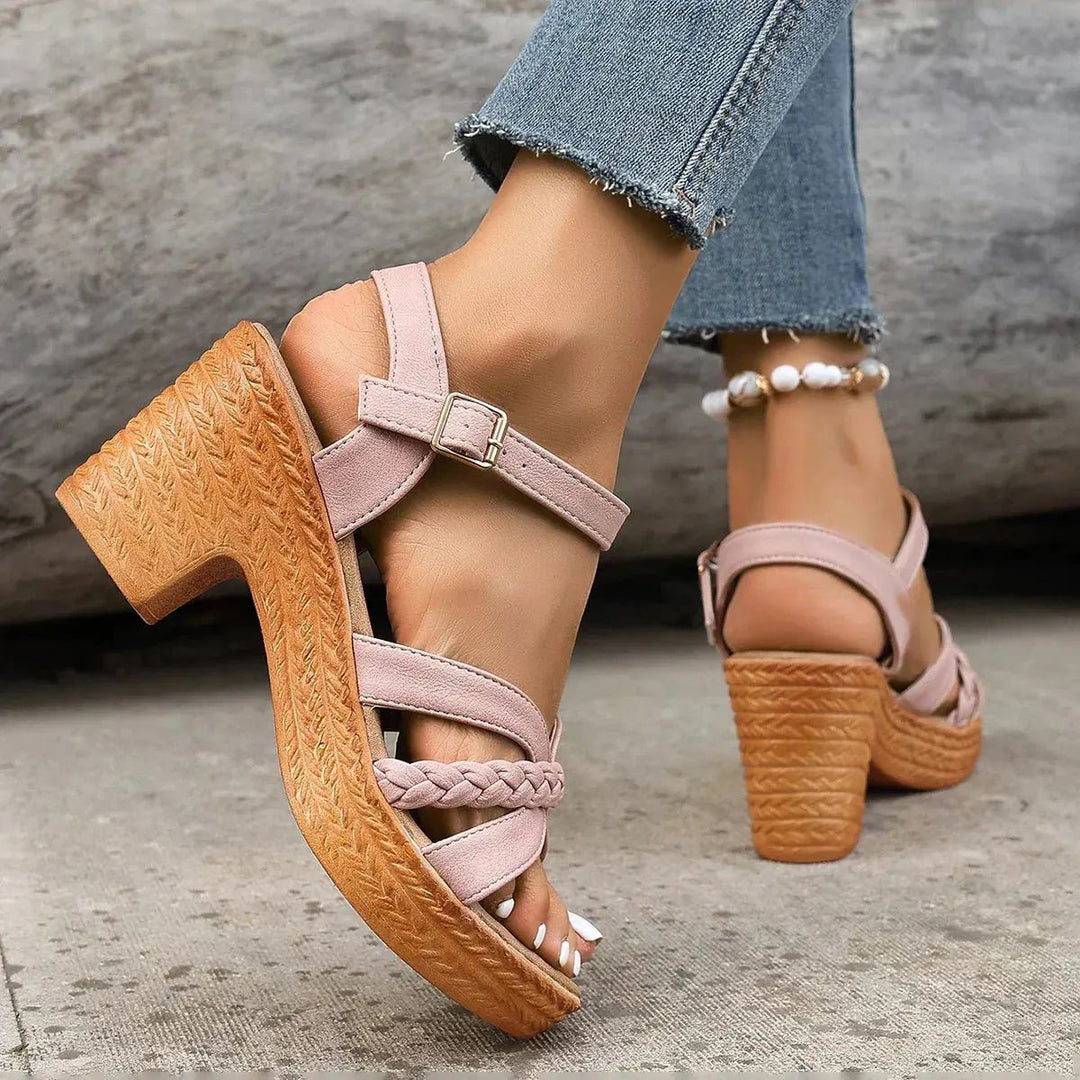 Chloe™| Orthopedic Mid Heel Sandals - Benjamin New York