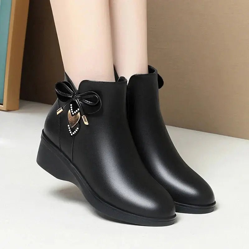 Chloe™| Elowen Leather Ankle Boots - Benjamin New York